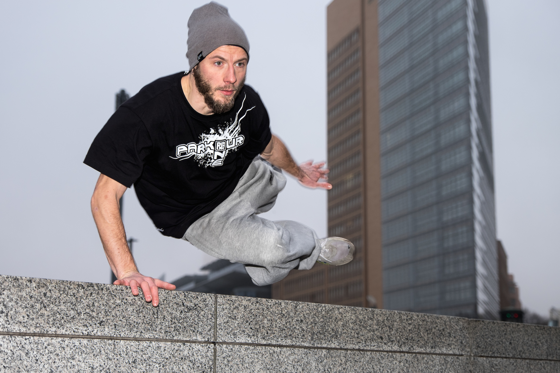 Janis trainiert am Potsdamer Platz